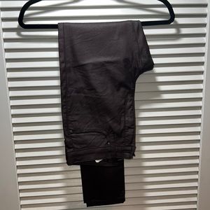 Banana Republic high-rise skinny jean in maroon metallic shimmer